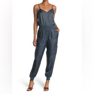 Cinq a Sept Amia Twill Jumpsuit Blue Business Casual Evening Party Women’s
